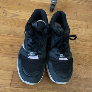 Black Adidas trainers